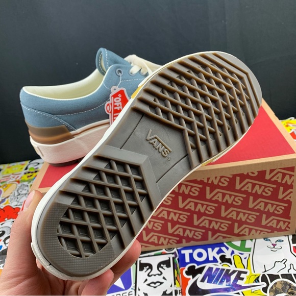 Vans Era Stacked Platform Blue Gold Womens Various Sizes - Picture 4 of 14